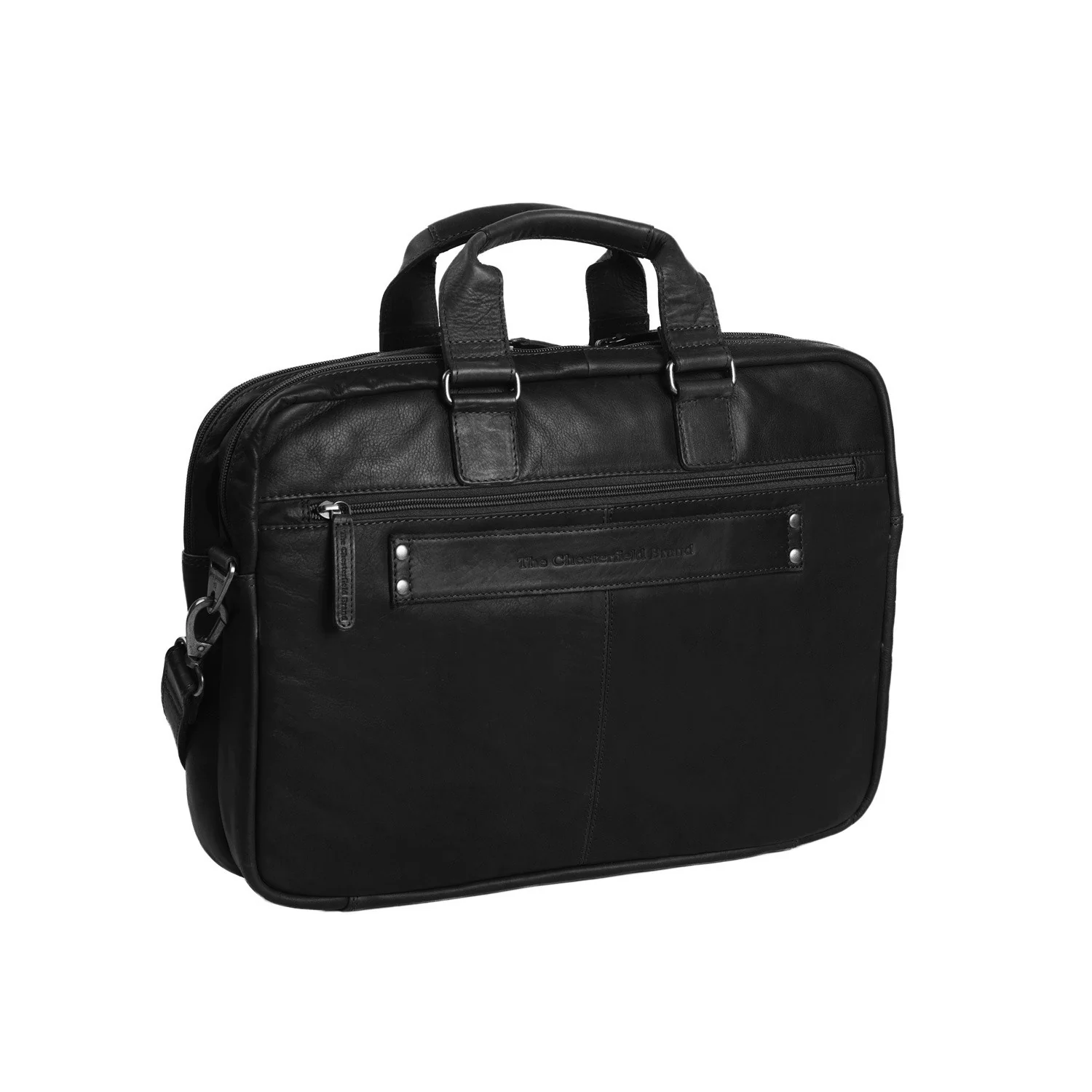 Leather Laptop Bag Black Seth - Image 7