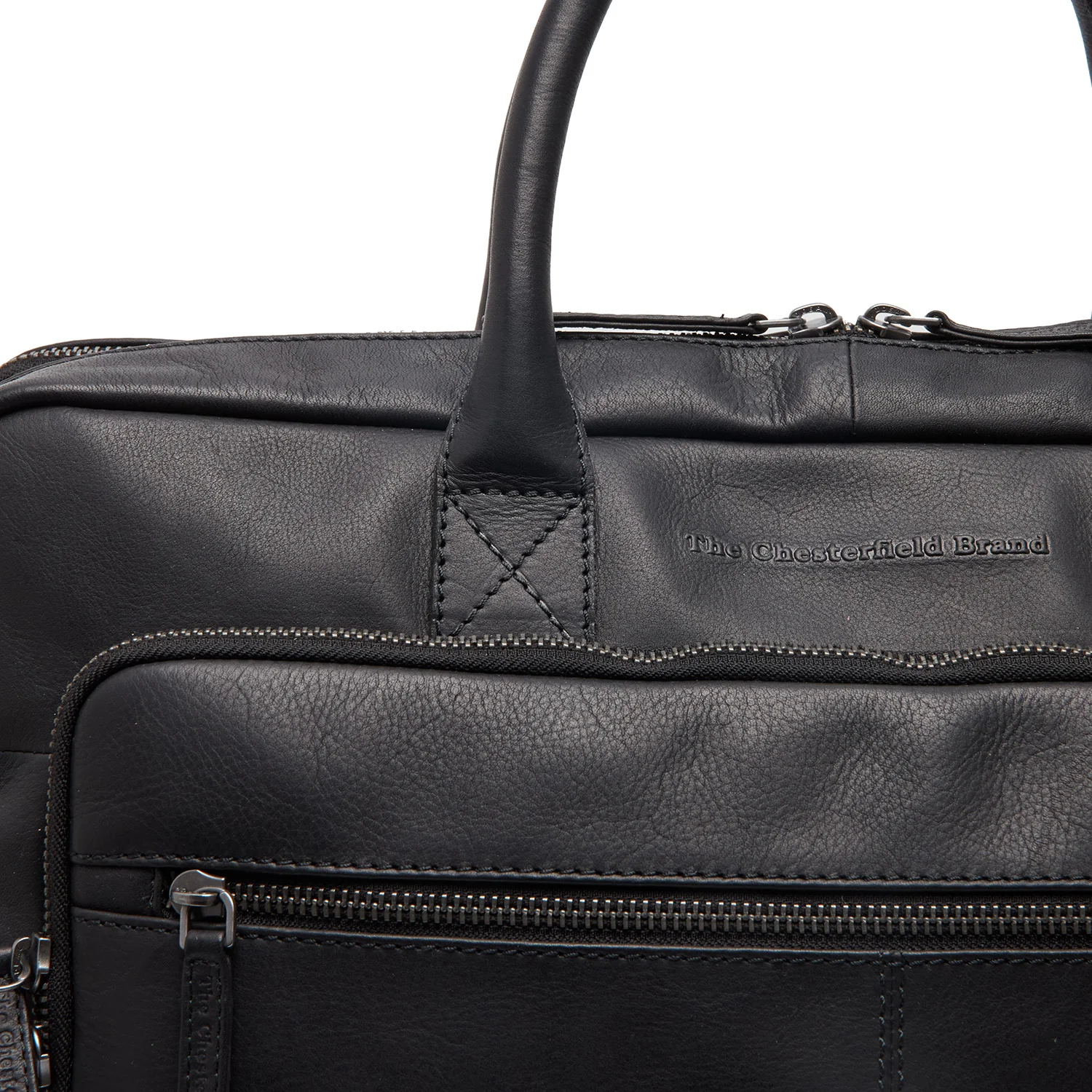 Leather Laptop Bag Black Tacama - Image 5