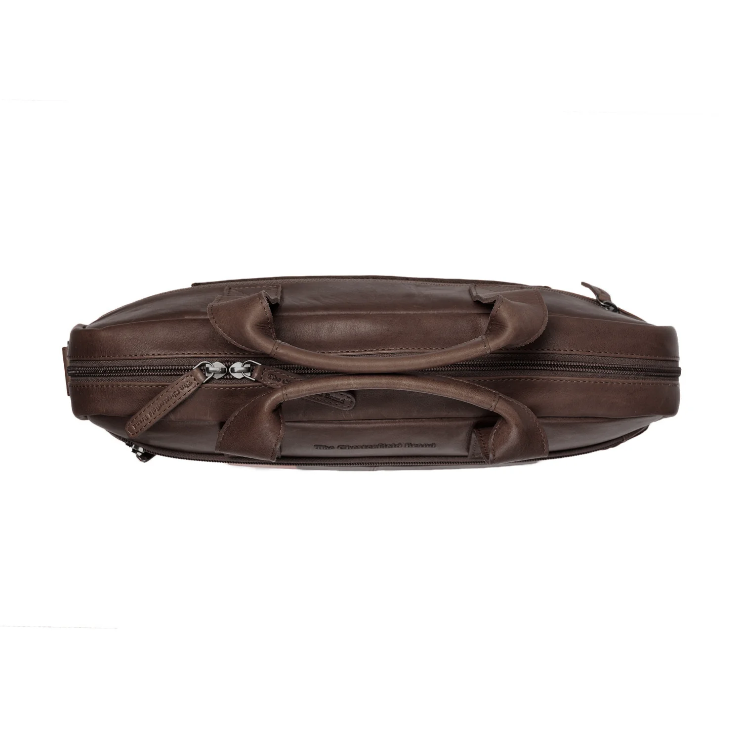 Leather Laptop Bag Brown Calvi - Image 6