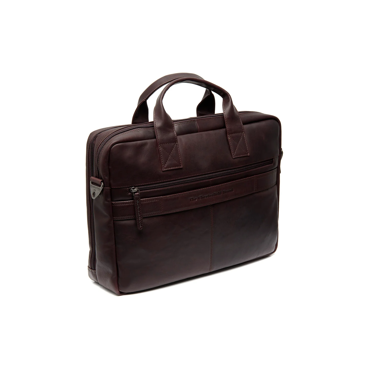 Leather Laptop Bag Brown Frazer - Image 8