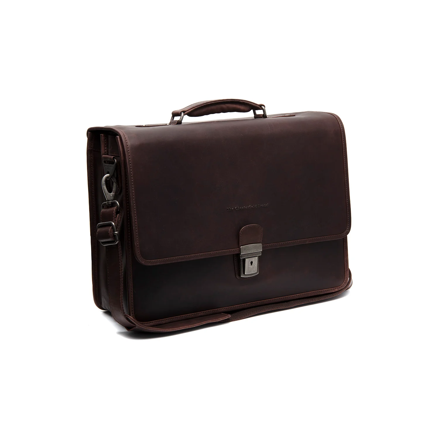 Leather Briefcase Brown Glenwood