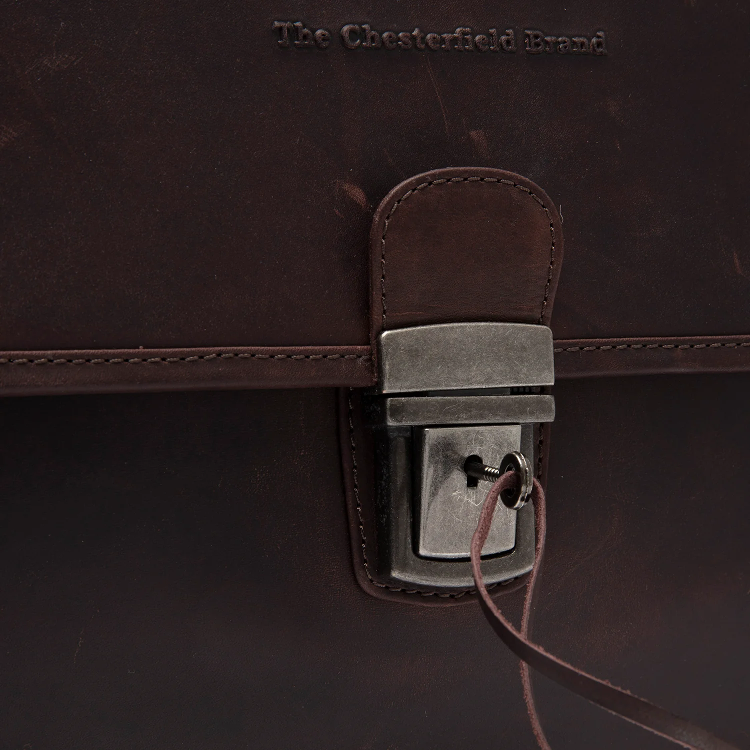Leather Briefcase Brown Glenwood - Image 2