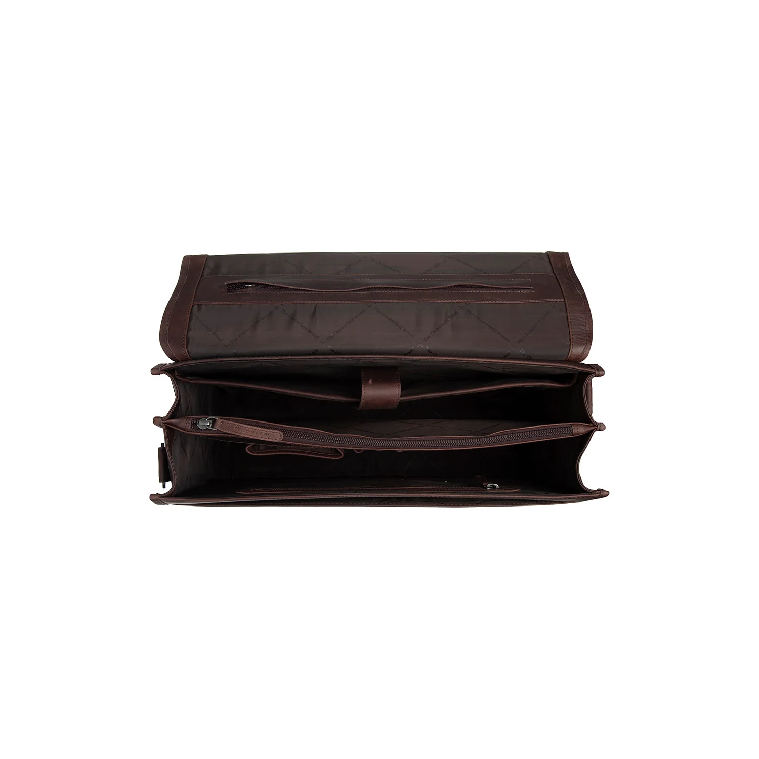 Leather Briefcase Brown Glenwood - Image 4