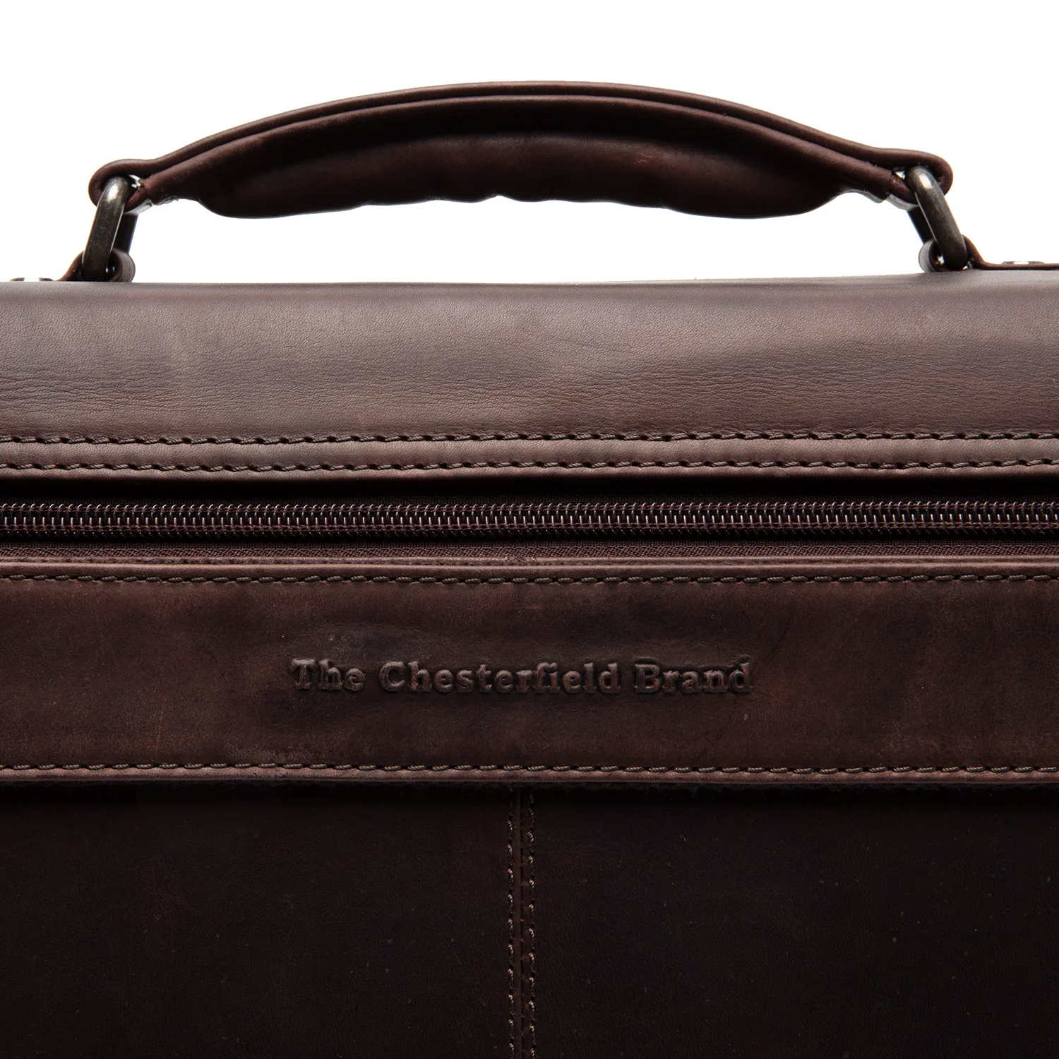 Leather Briefcase Brown Glenwood - Image 5