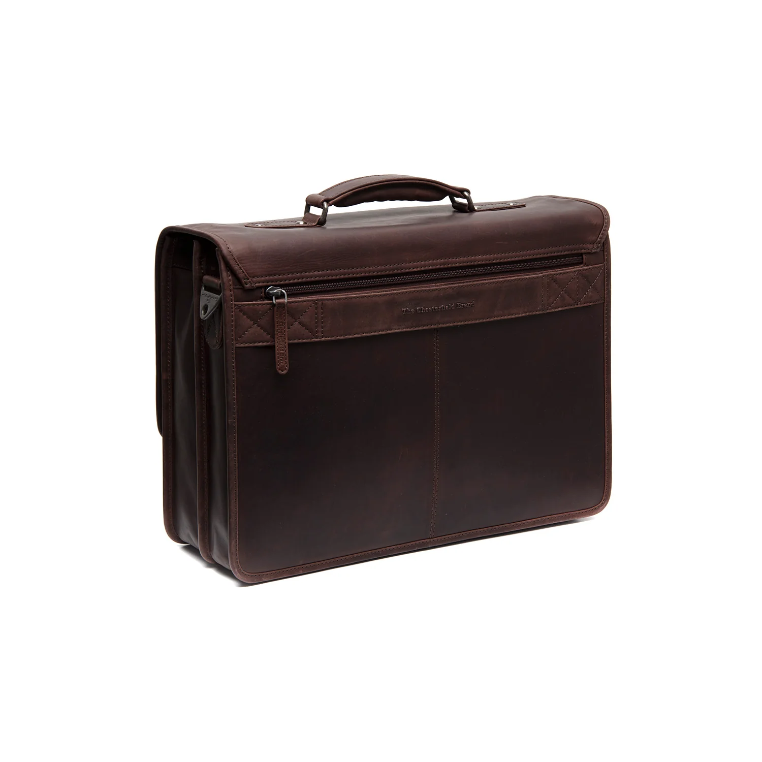 Leather Briefcase Brown Glenwood - Image 6