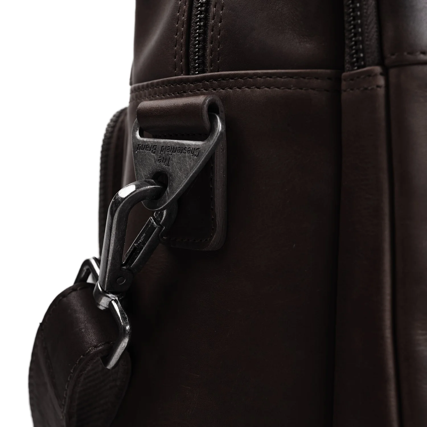 Leather Laptop Bag Brown Misha - Image 5