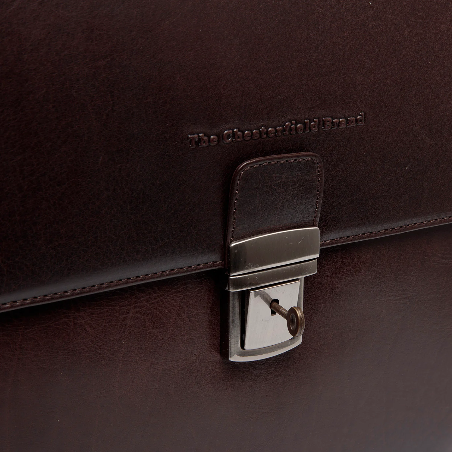 Leather Briefcase Brown Salvatore - Image 4