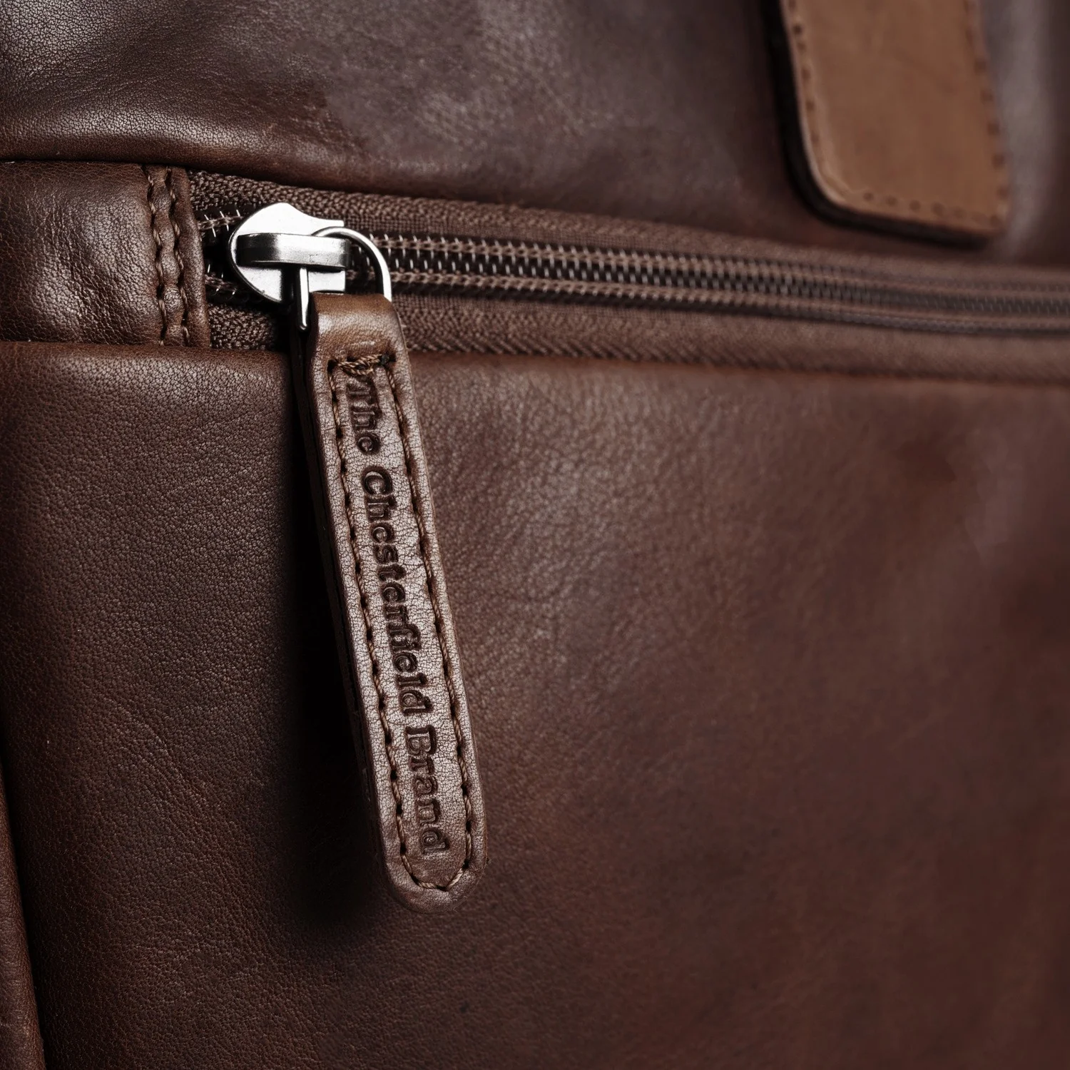 Leather Laptop Bag Brown Seth - Image 5