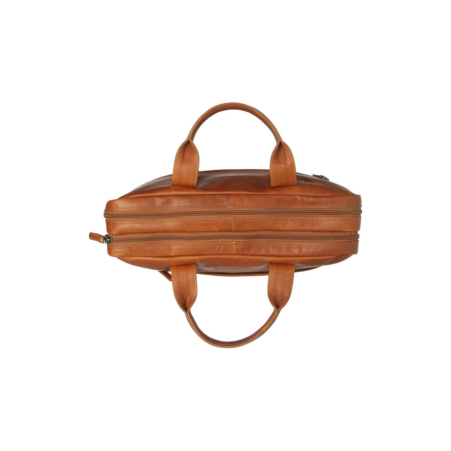 Leather Laptop Bag Cognac Frazer - Image 6