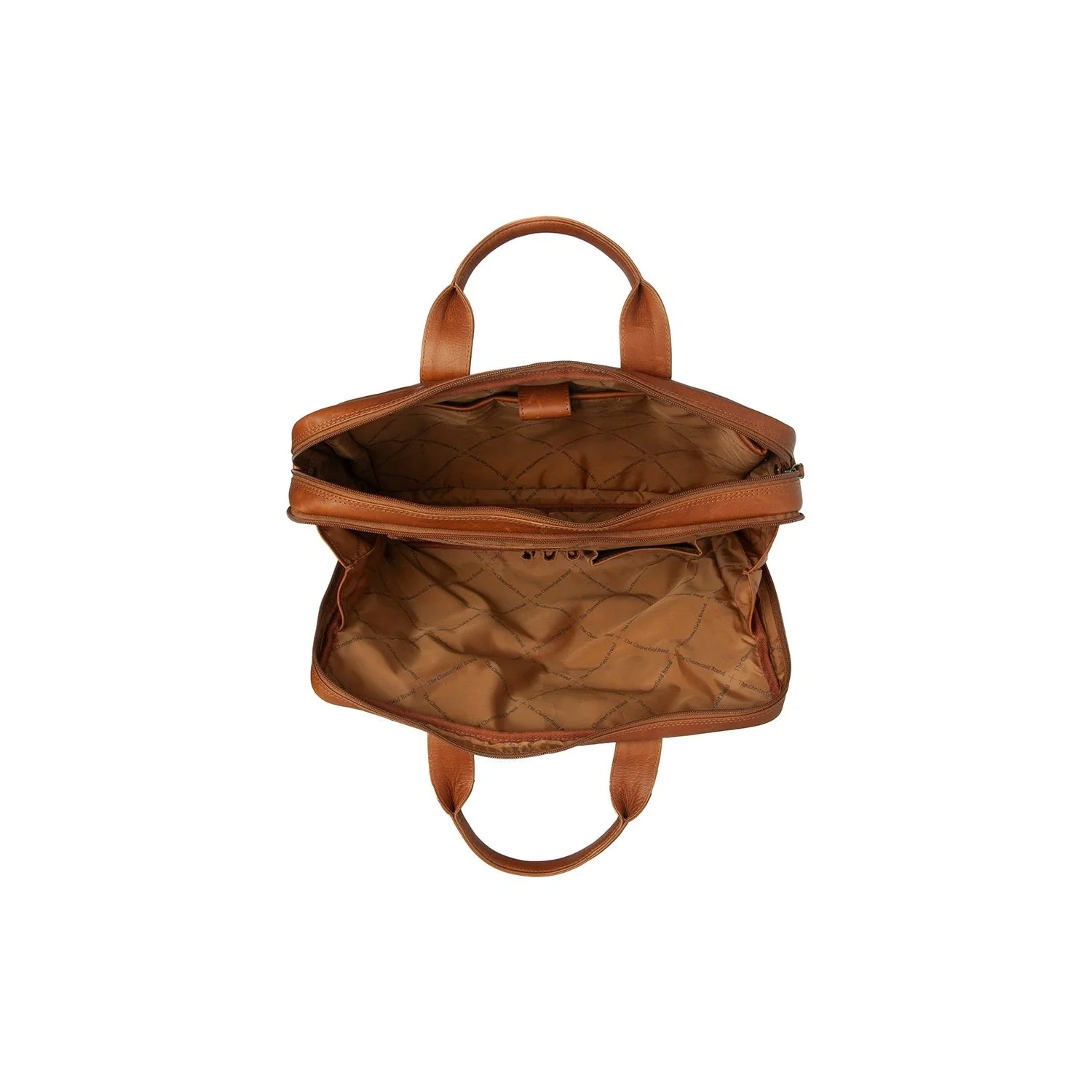 Leather Laptop Bag Cognac Frazer - Image 7