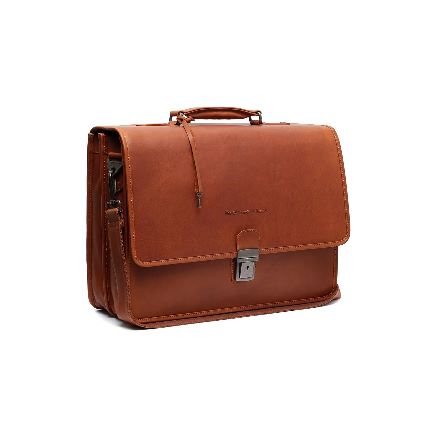 Leather Briefcase Cognac Glenwood