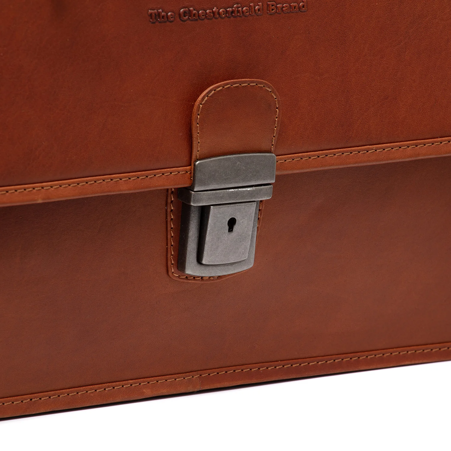 Leather Briefcase Cognac Glenwood - Image 2
