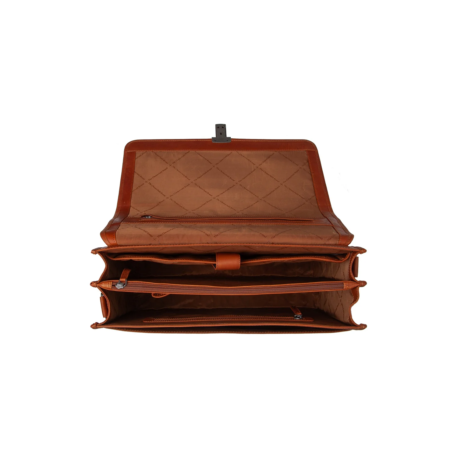 Leather Briefcase Cognac Glenwood - Image 4