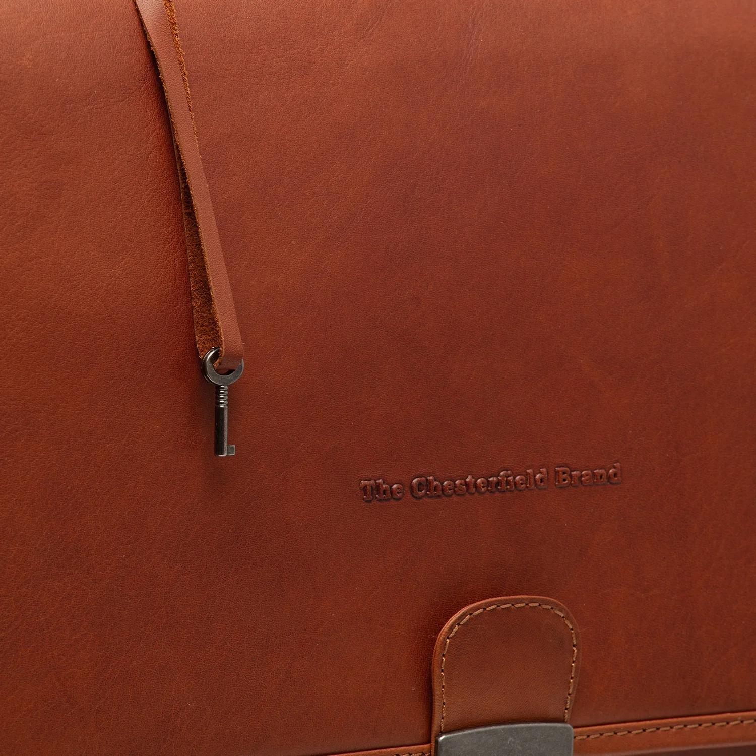 Leather Briefcase Cognac Glenwood - Image 5