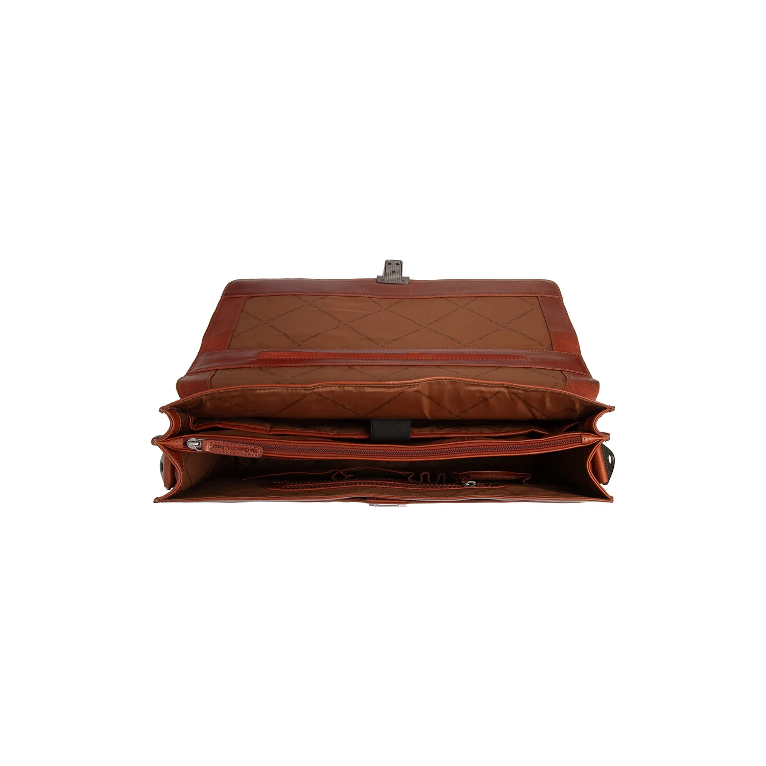 Leather Briefcase Cognac Salvatore - Image 6