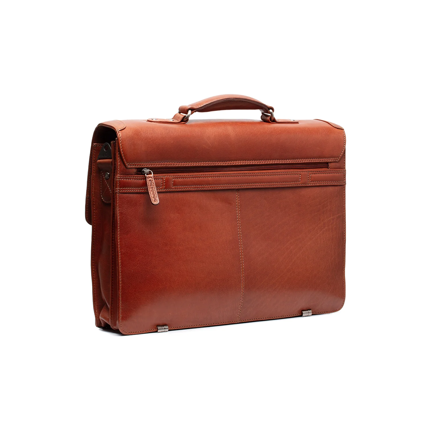 Leather Briefcase Cognac Salvatore - Image 8