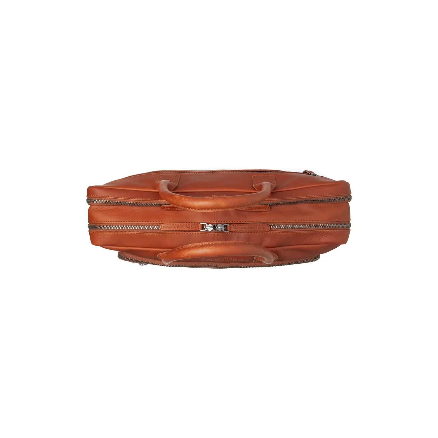 Leather Laptop Bag Cognac Tacama - Image 6