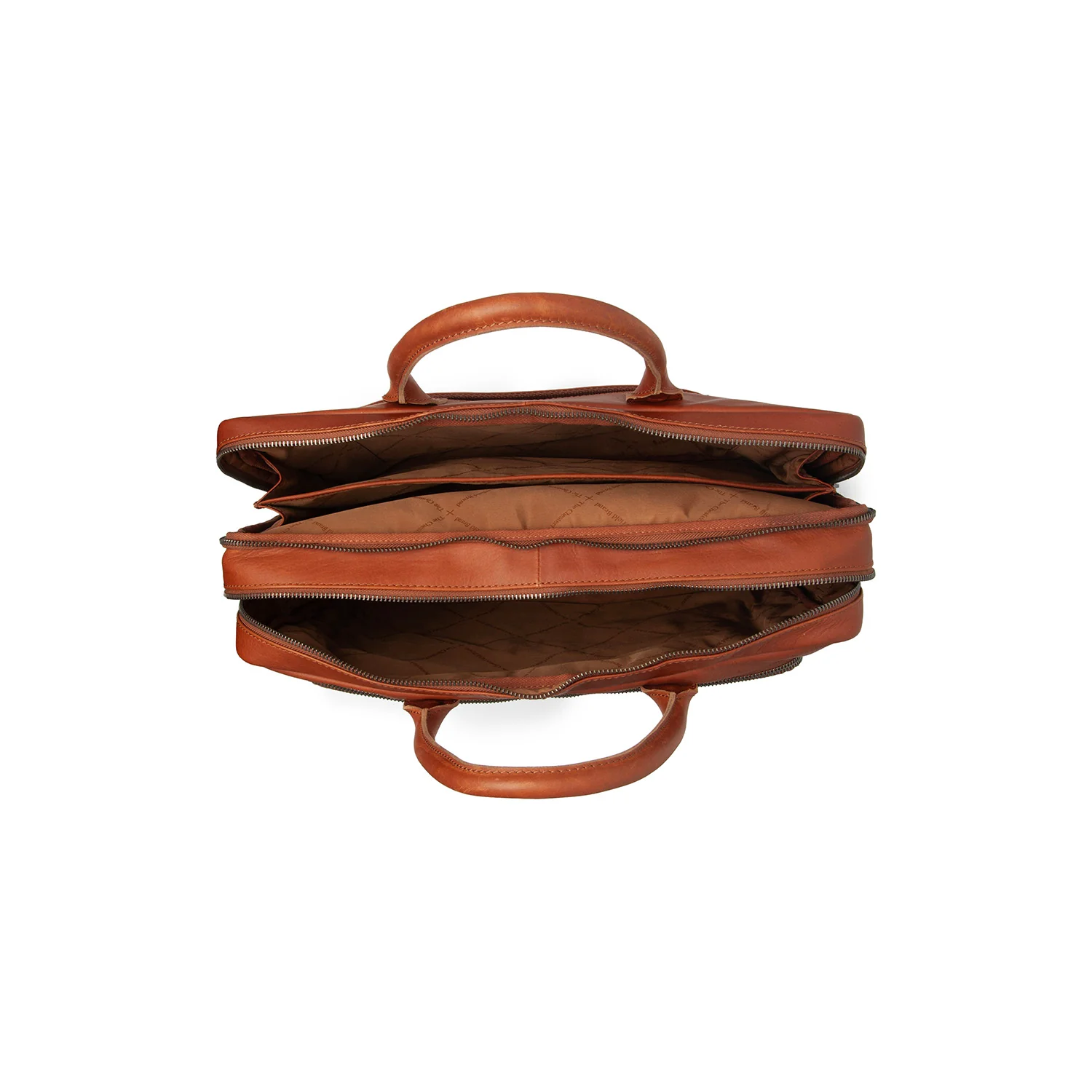Leather Laptop Bag Cognac Tacama - Image 7