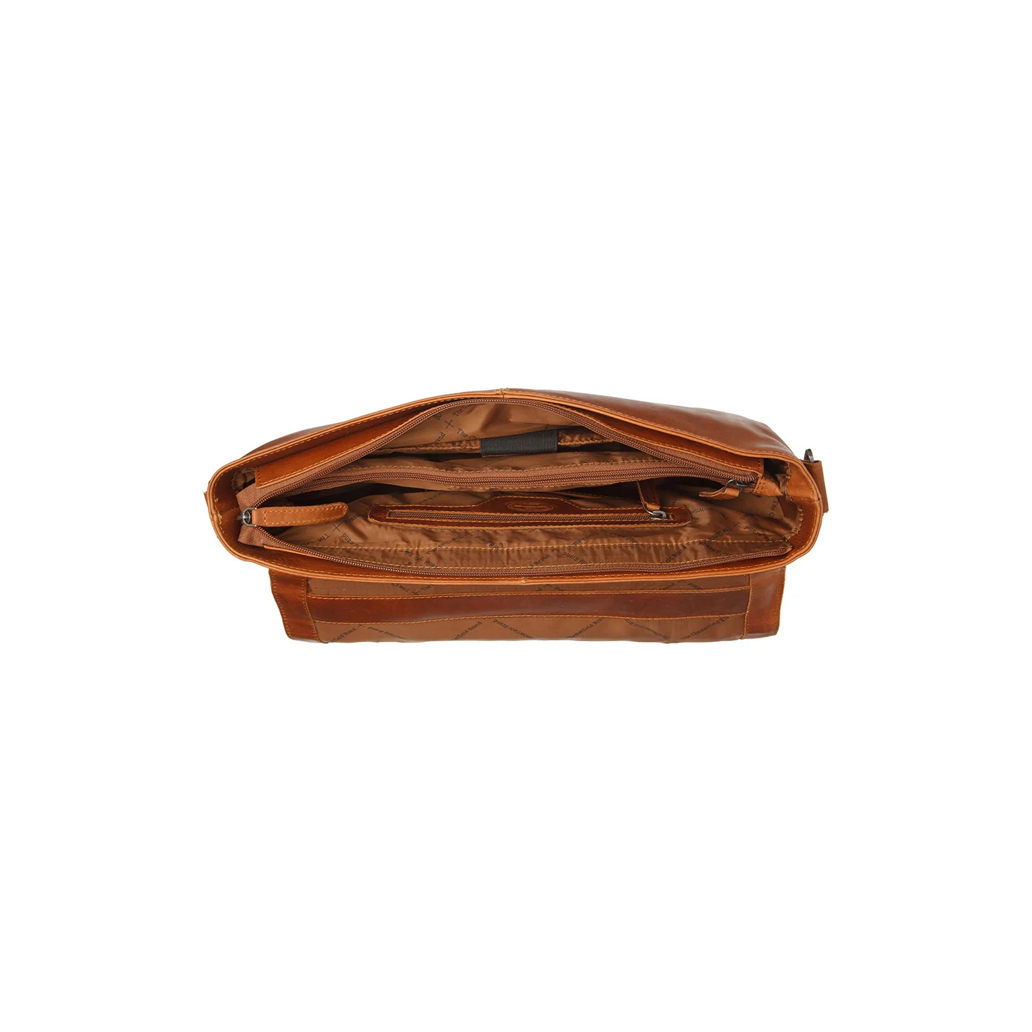 Leather Laptop Bag Cognac Veneto - Image 7