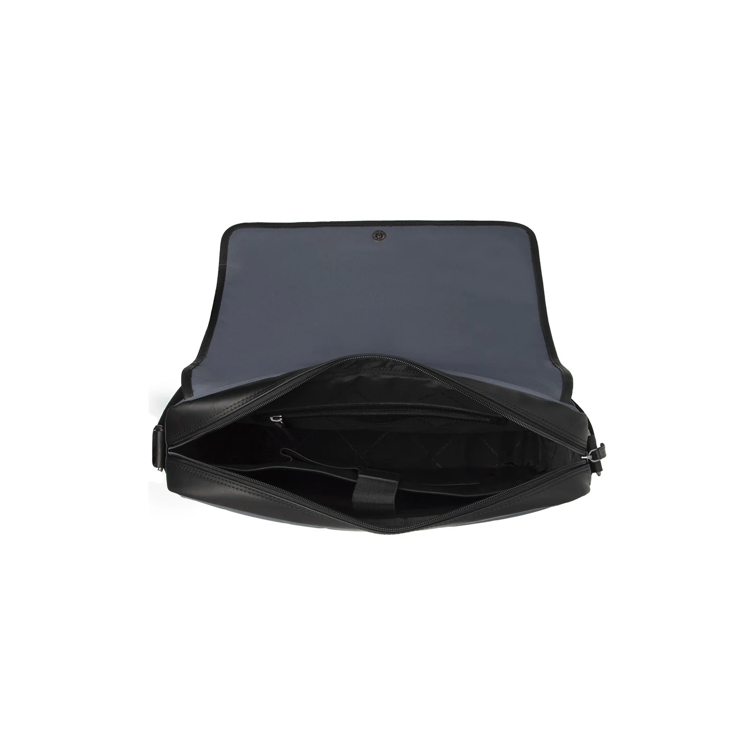 Leather Laptop Bag Light Grey Falun - Image 4