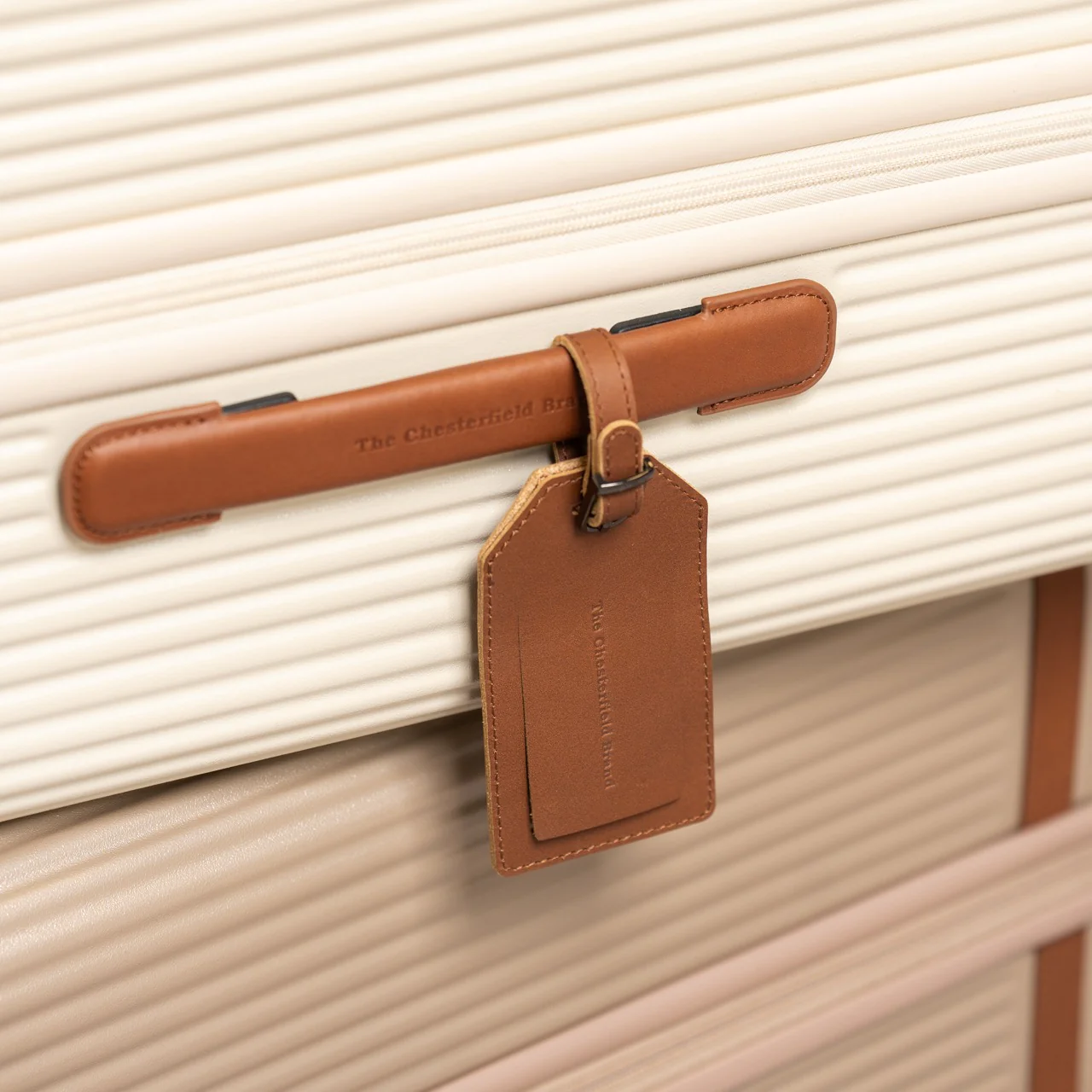 Leather Luggage Tag Cognac