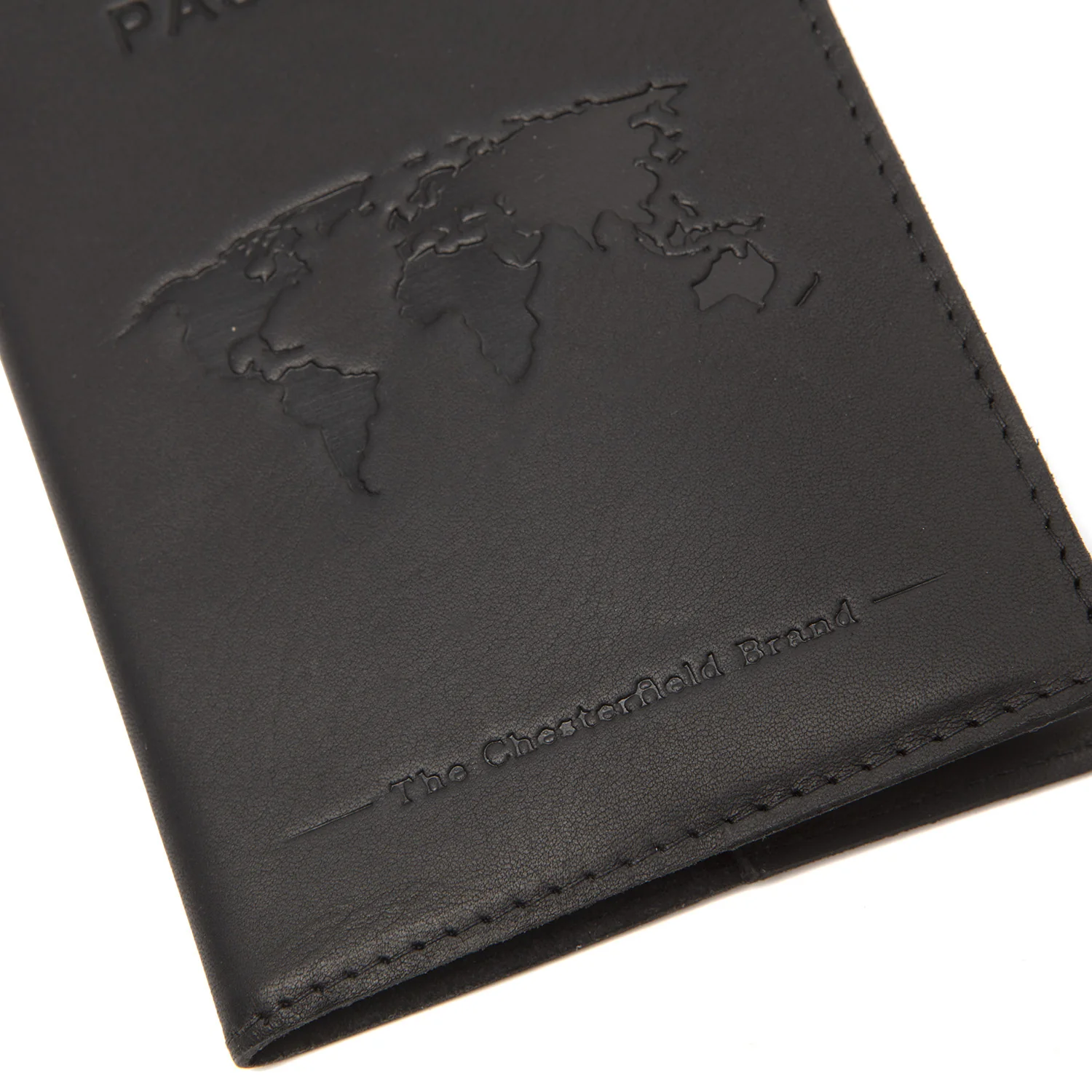 Leather Passport Case Black - Image 3