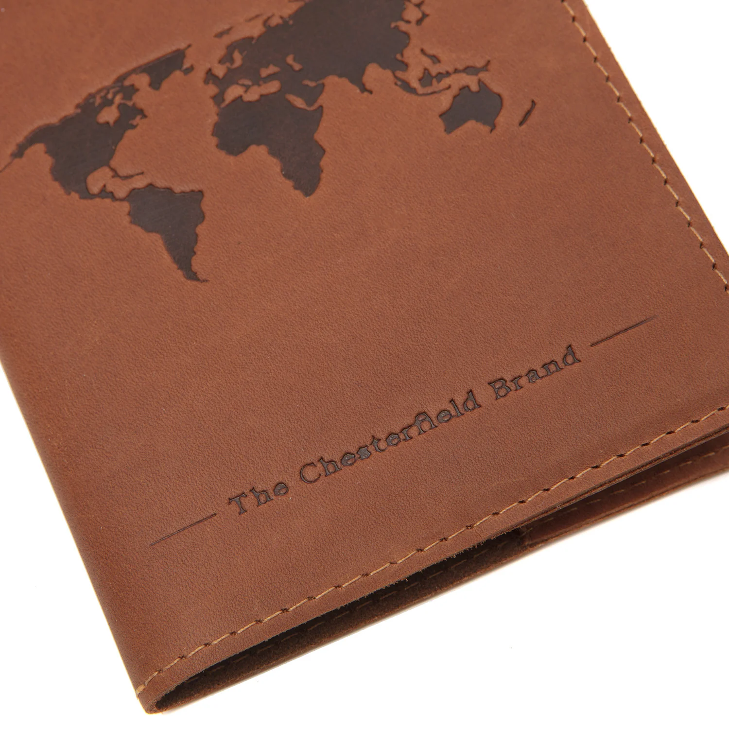 Leather Passport Case Cognac - Image 3