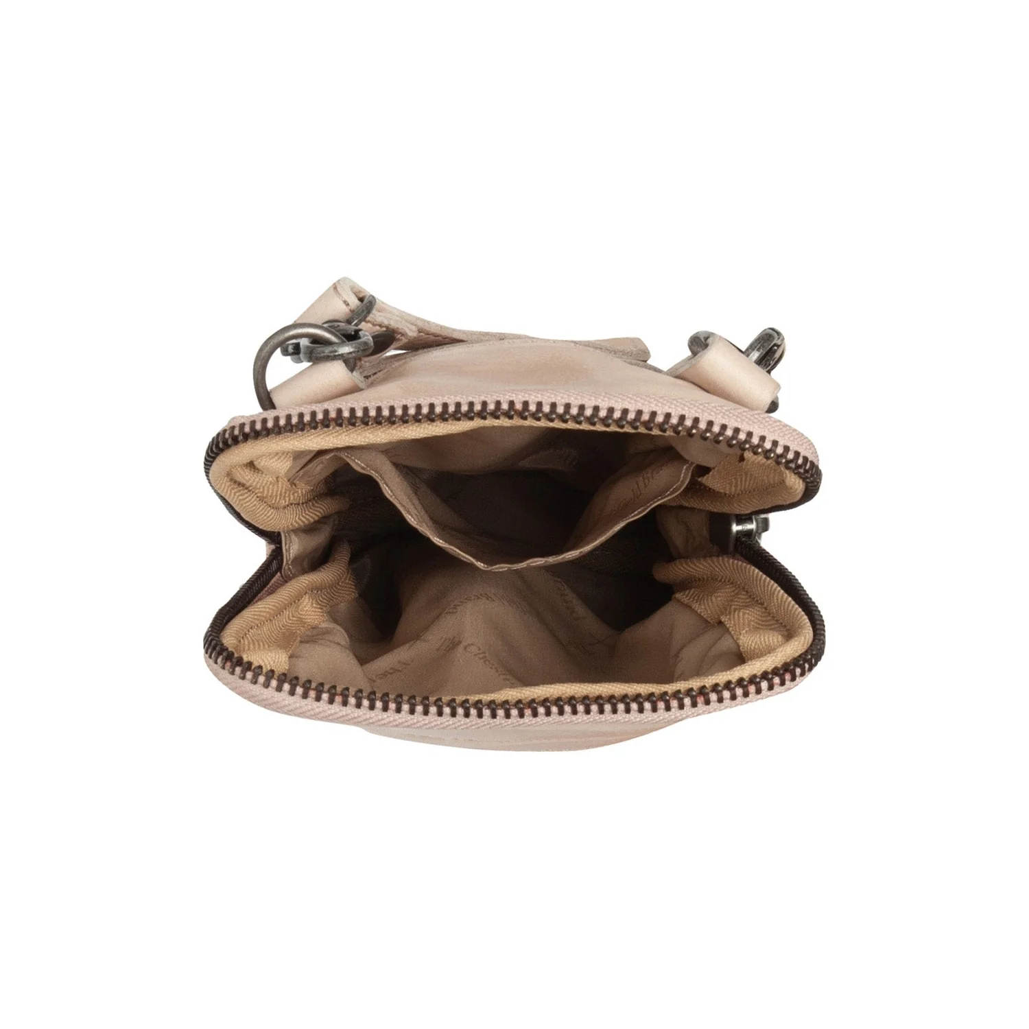 Leather Phone Bag Beige Salta - Image 3