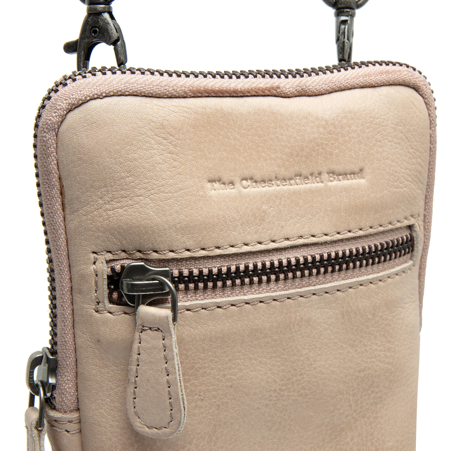 Leather Phone Bag Beige Salta - Image 5