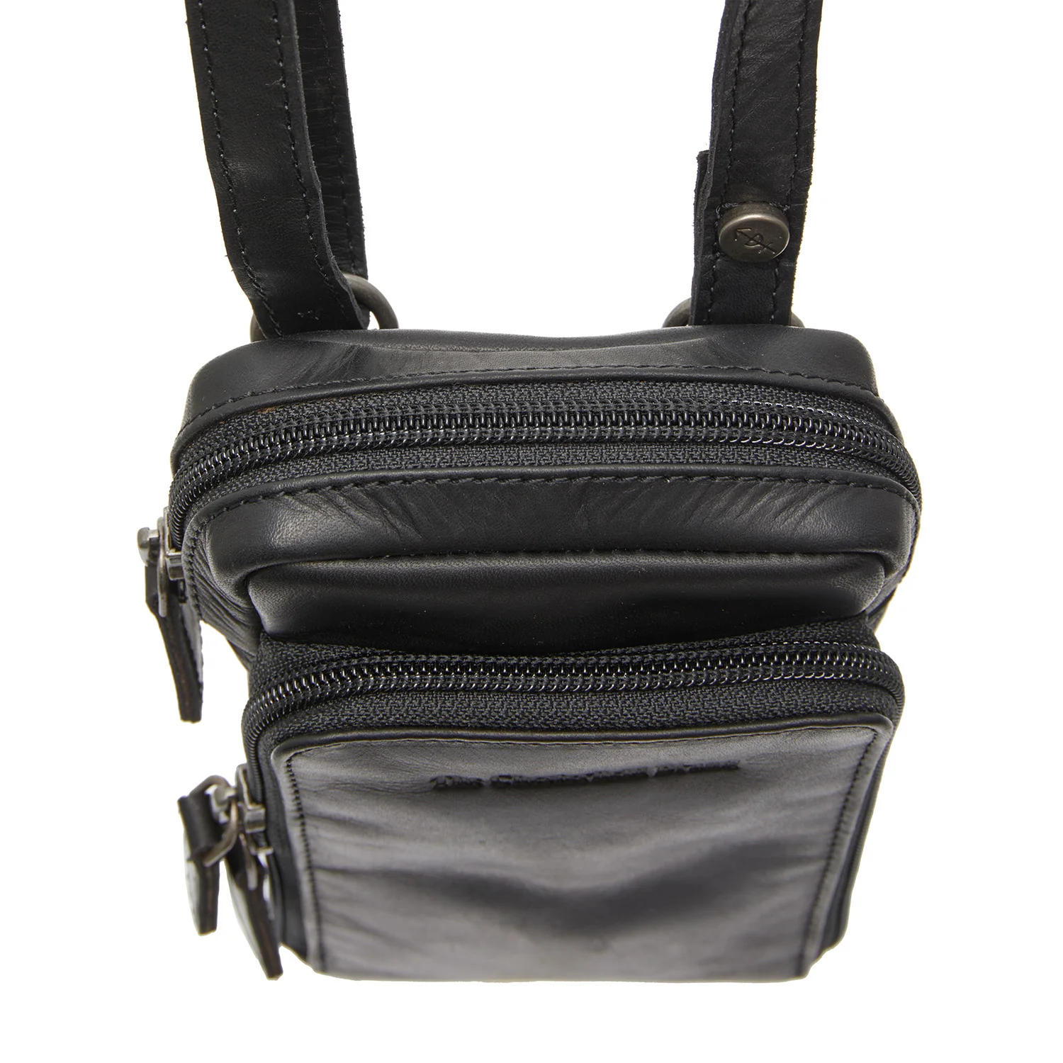 Leather Phone Bag Black Valdes - Image 5