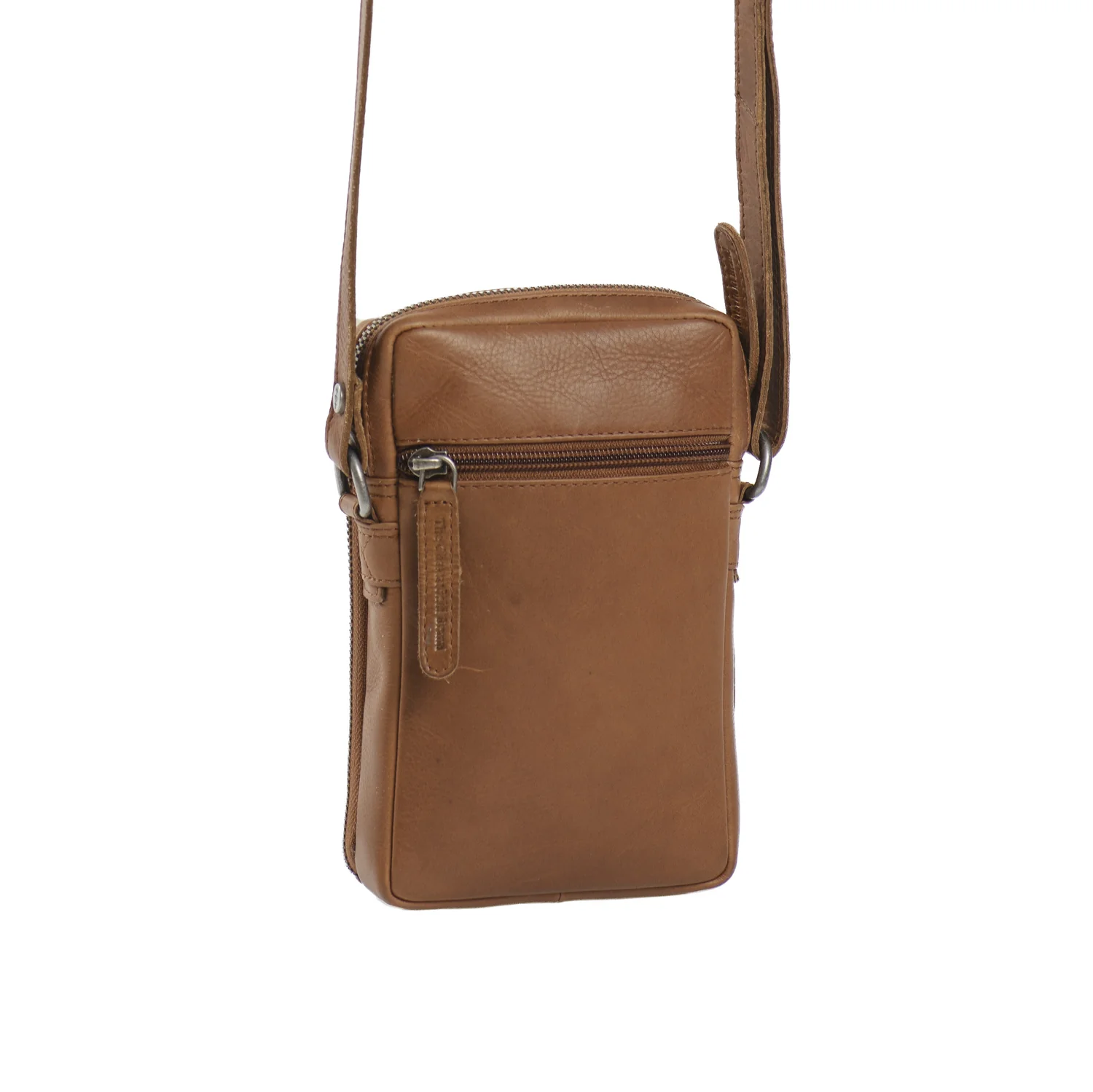 Leather Phone Bag Cognac Hamilton - Image 6