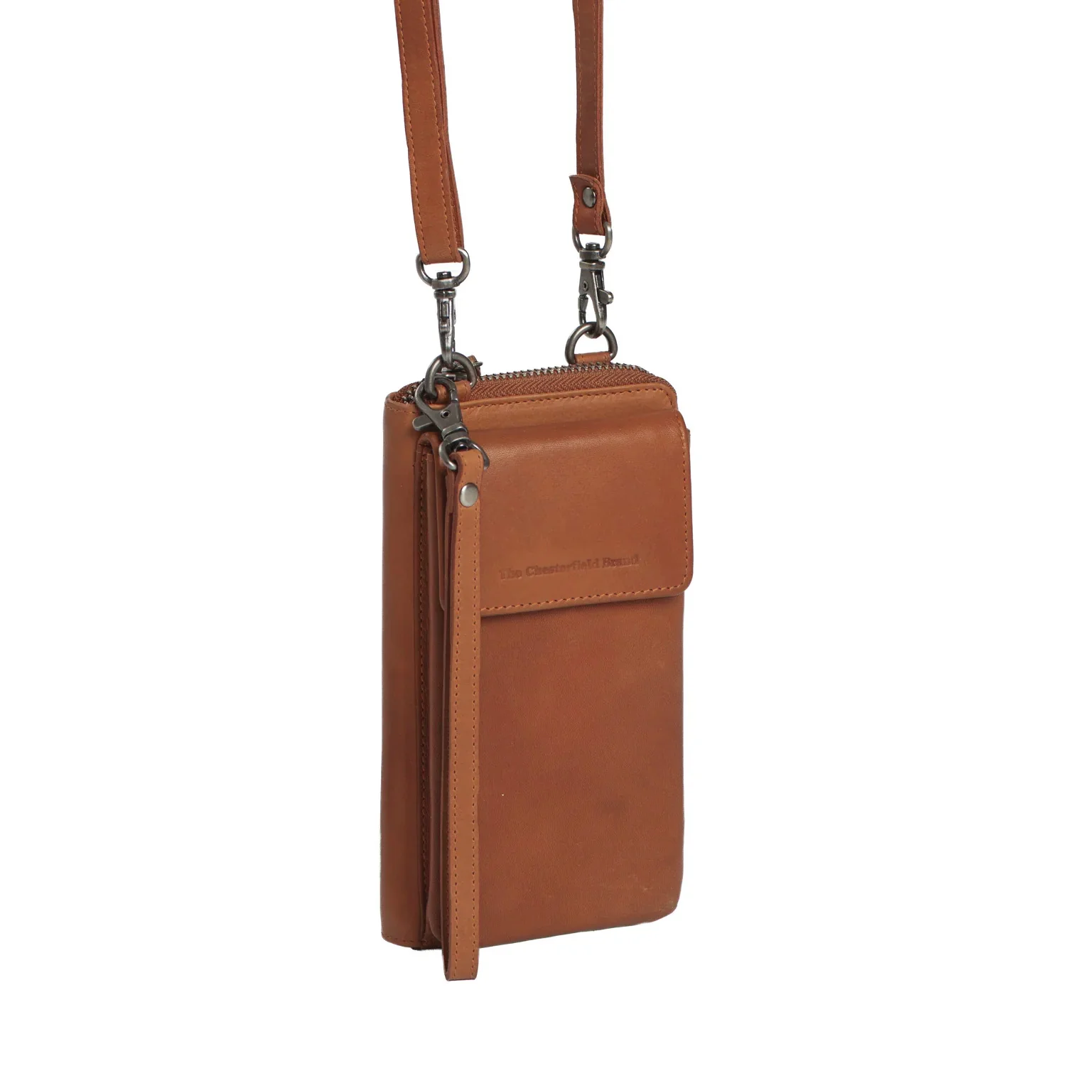 Leather Phone Bag Cognac Malaga