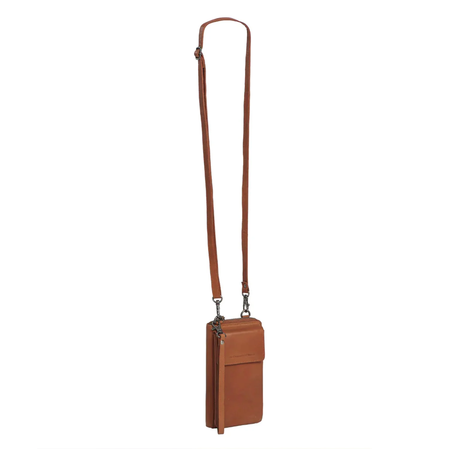 Leather Phone Bag Cognac Malaga - Image 5