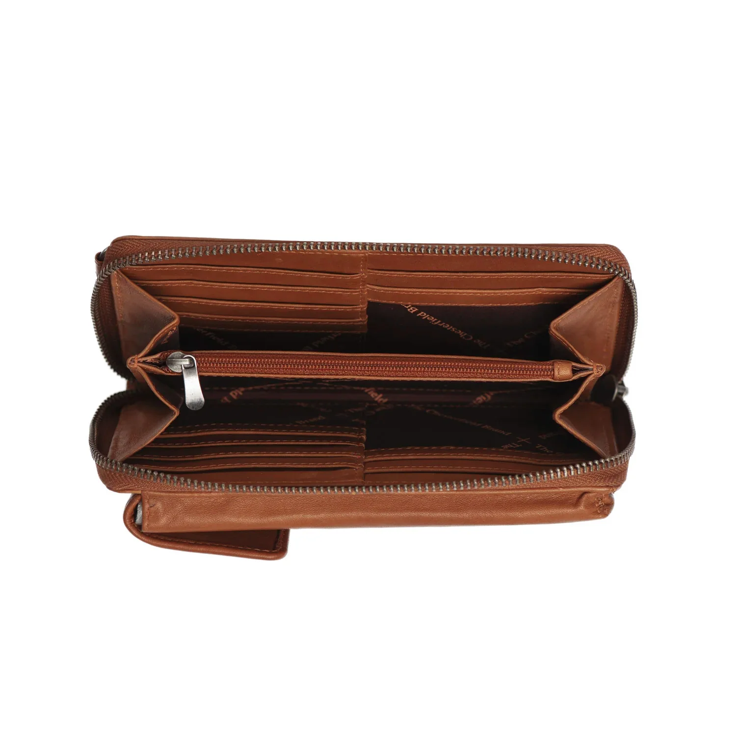 Leather Phone Bag Cognac Malaga - Image 6