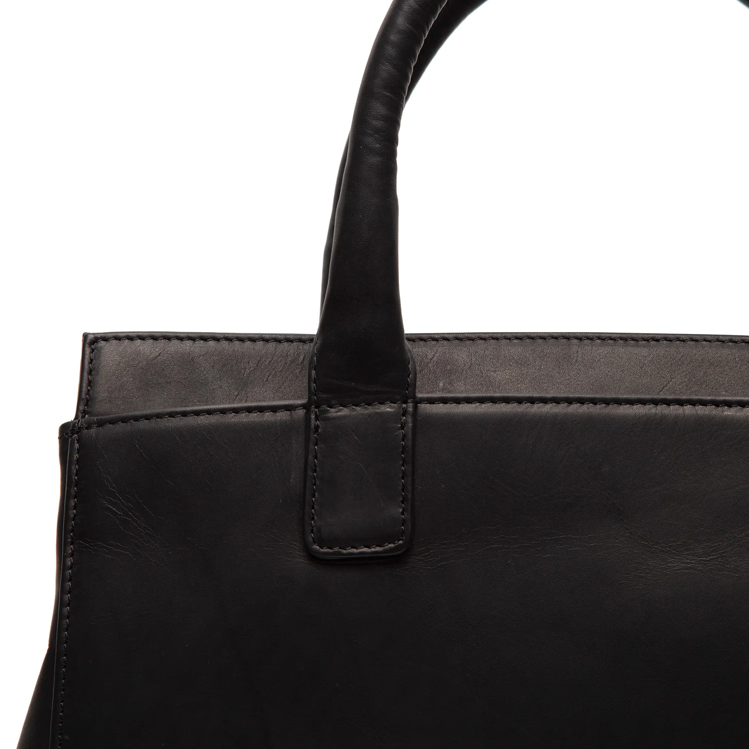 Leather Handbag Black Garda - Image 4