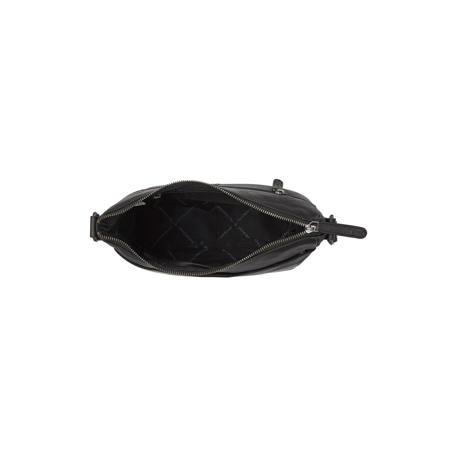 Leather Crossbody Bag Black Henderson - Image 3