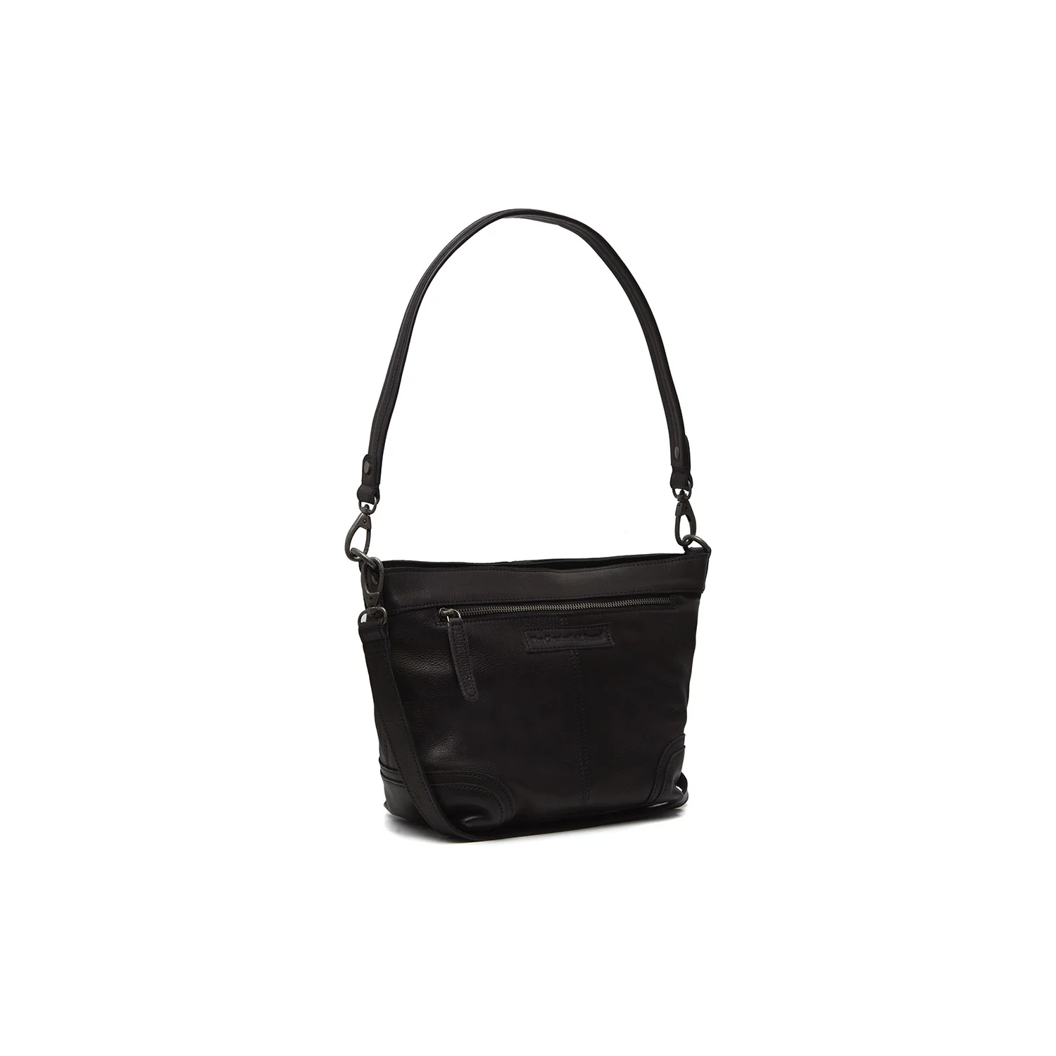 Leather Shoulder Bag Black Lucy