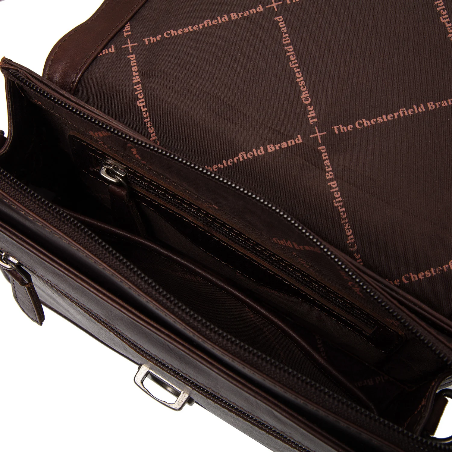 Leather Crossbody Bag Brown Lucca - Image 4