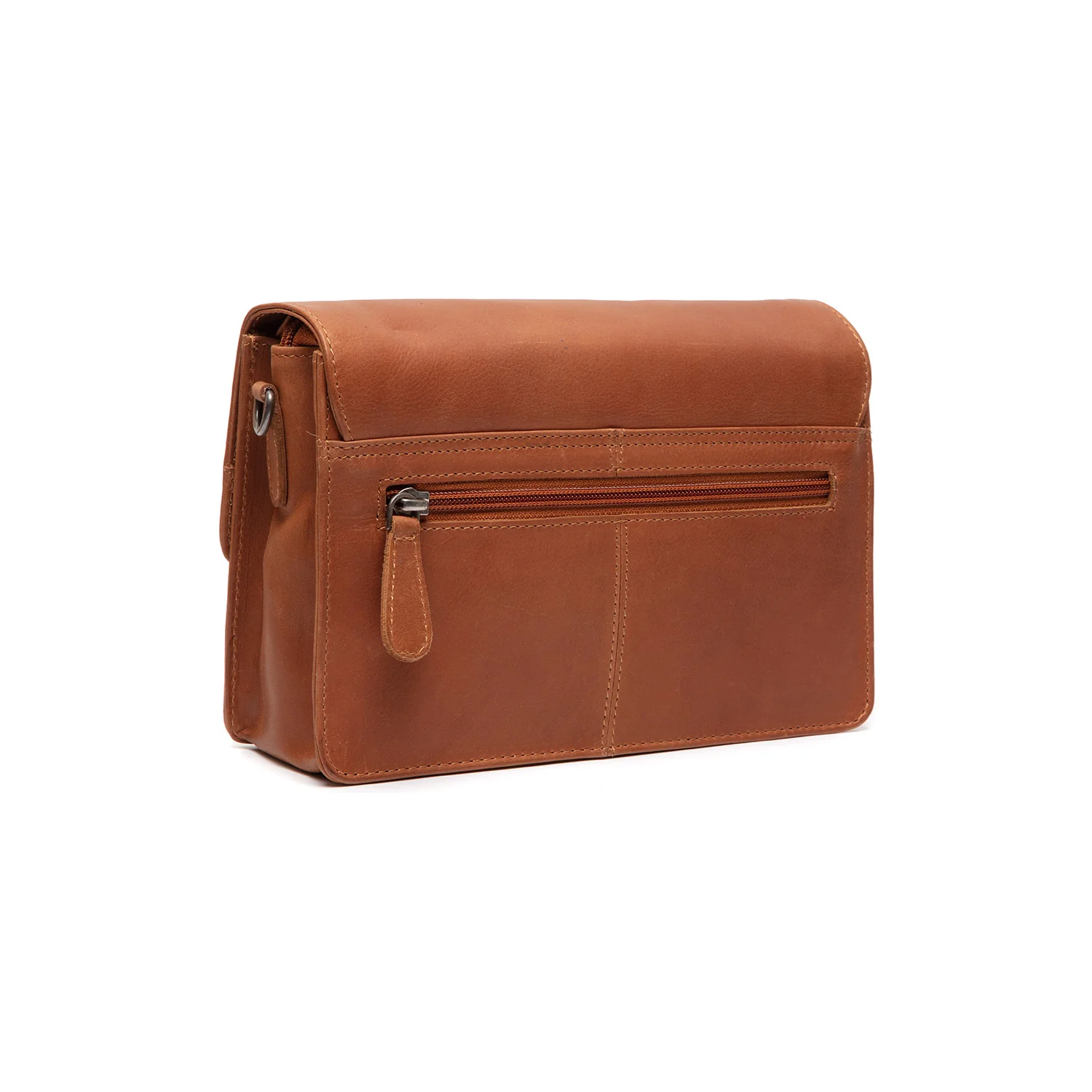 Leather Crossbody Bag Cognac Lucca - Image 6