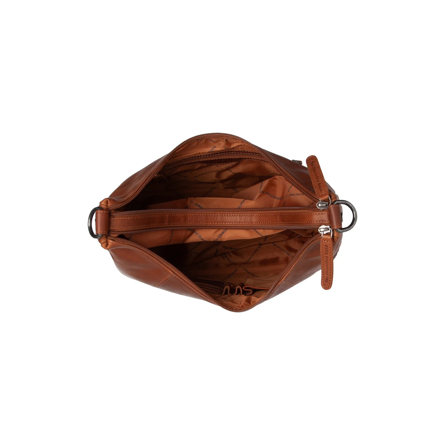 Leather Shoulder Bag Cognac Marle - Image 4