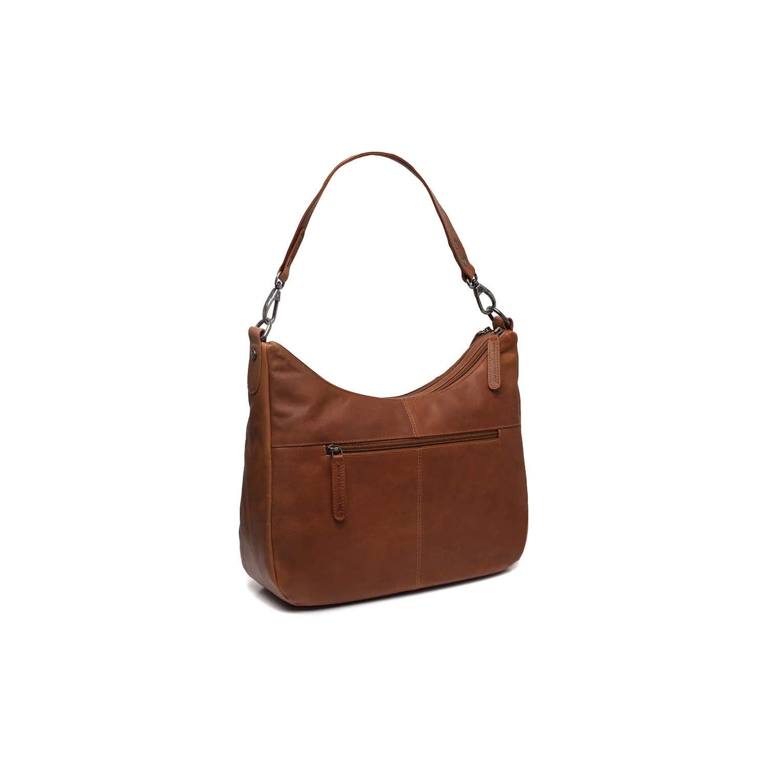Leather Shoulder Bag Cognac Marle - Image 7
