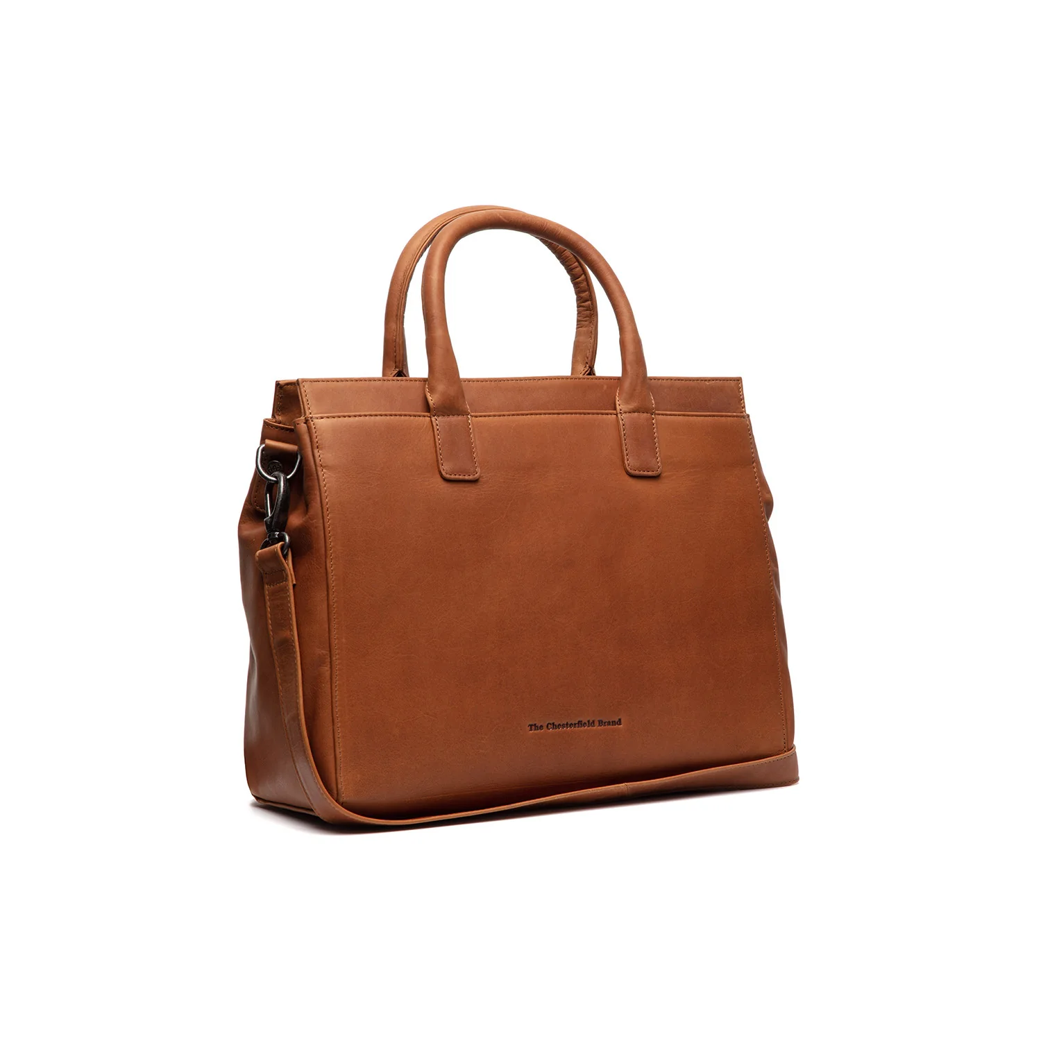 Leather Laptop Bag Cognac Rivera