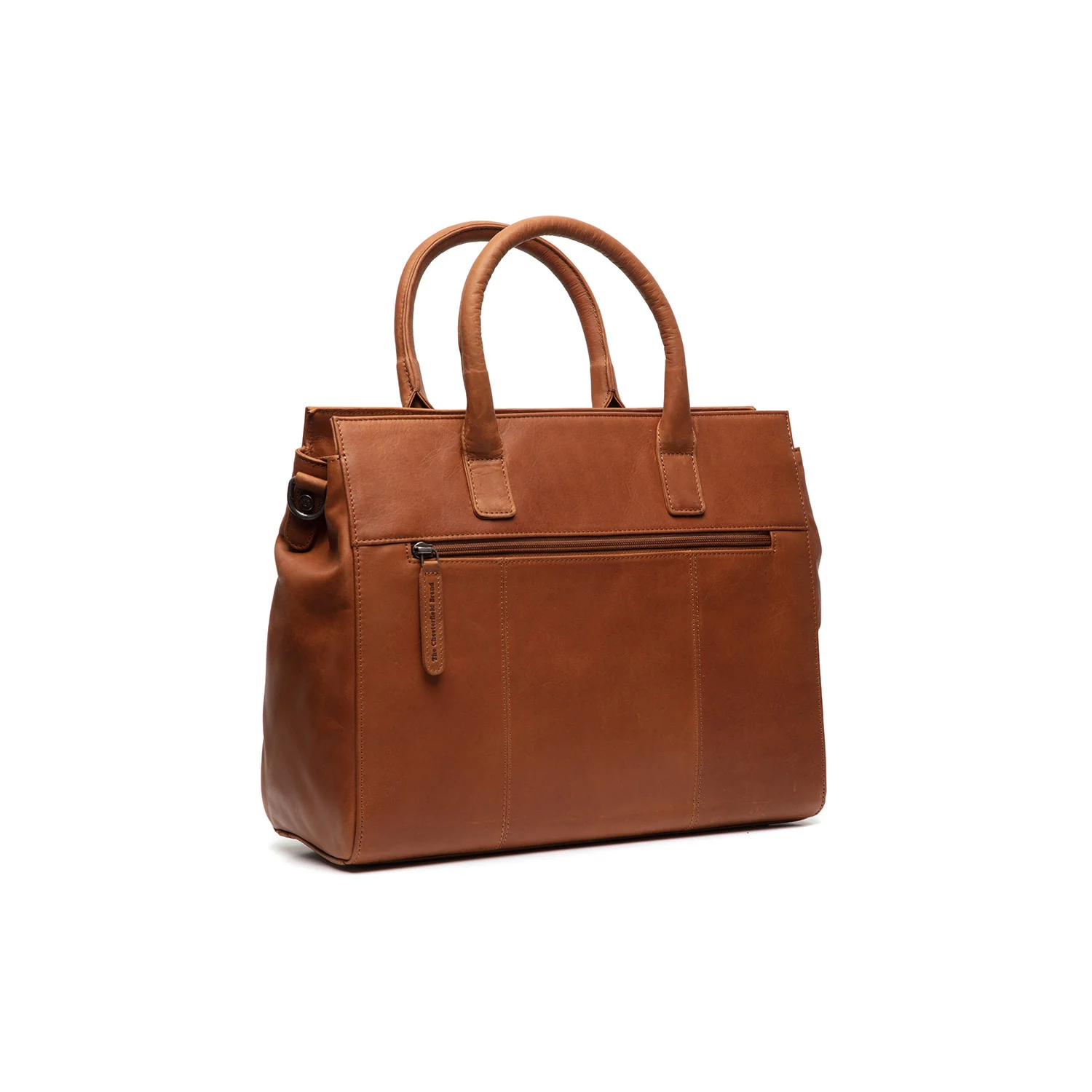Leather Laptop Bag Cognac Rivera - Image 6