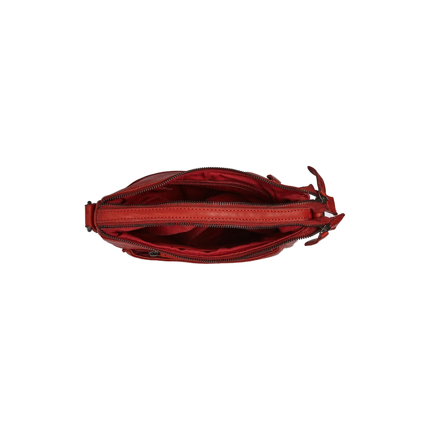 Leather Shoulder Bag Red Caroline - Image 3