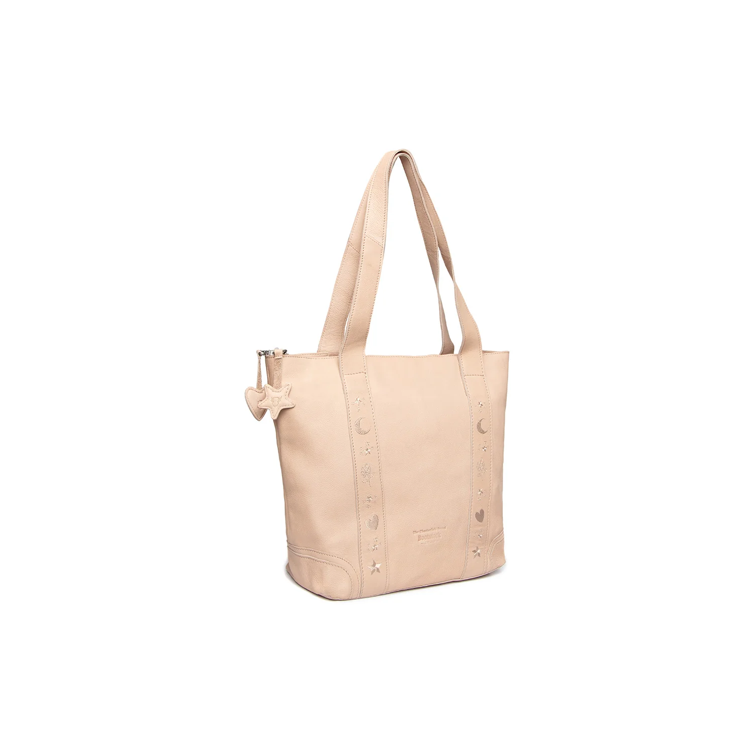 Leather Tote Bag Beige Heatherly