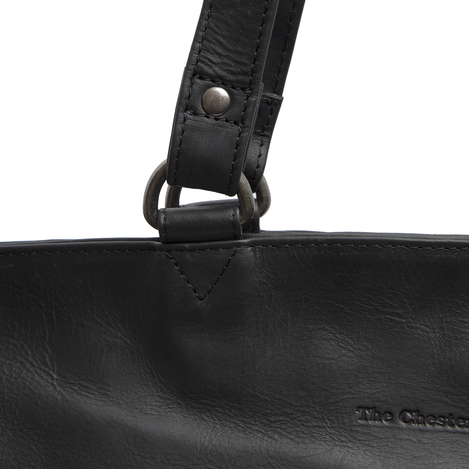 Leather Tote Bag Black Berlin - Image 3