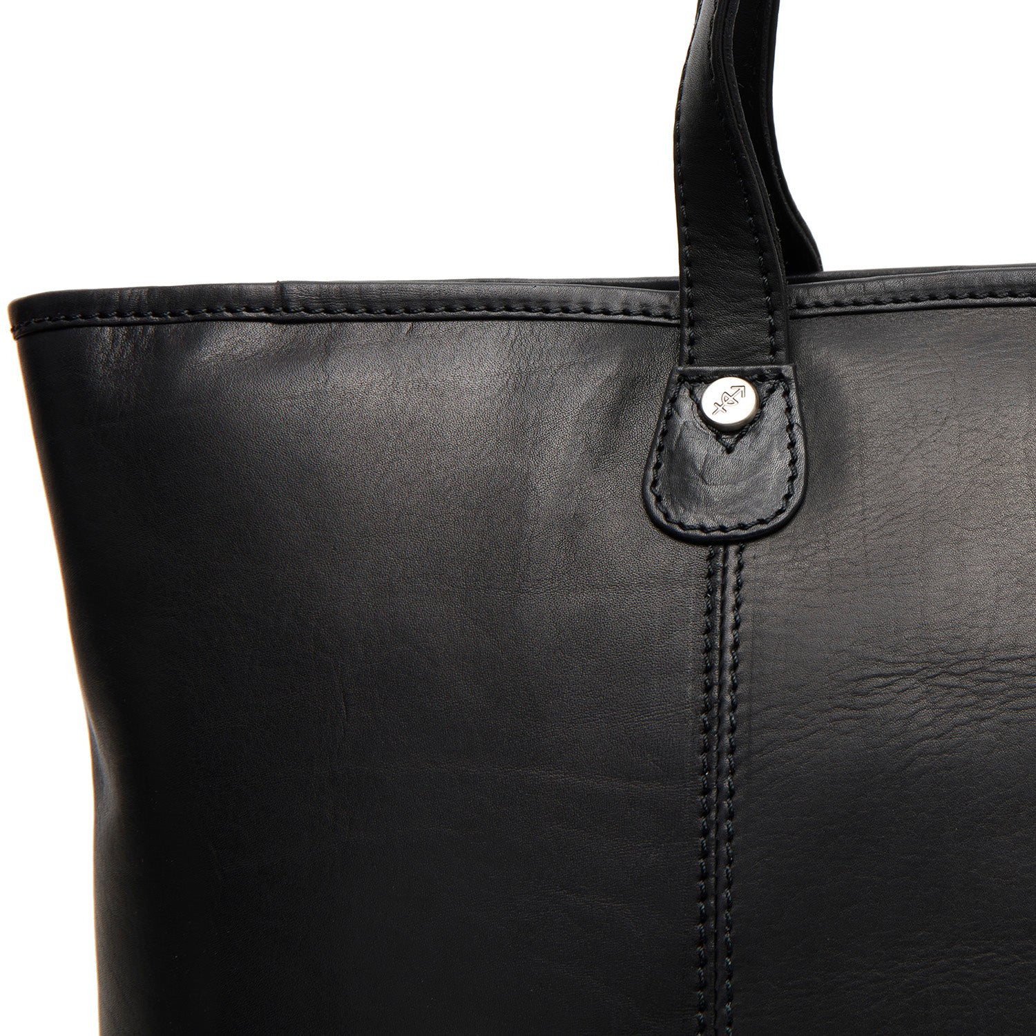 Leather Tote Bag Black Ferrera - Image 4