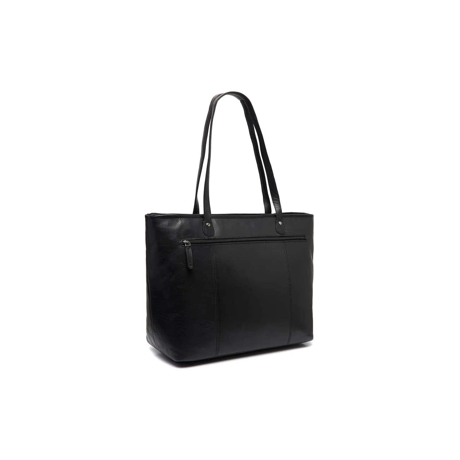 Leather Tote Bag Black Ferrera - Image 8