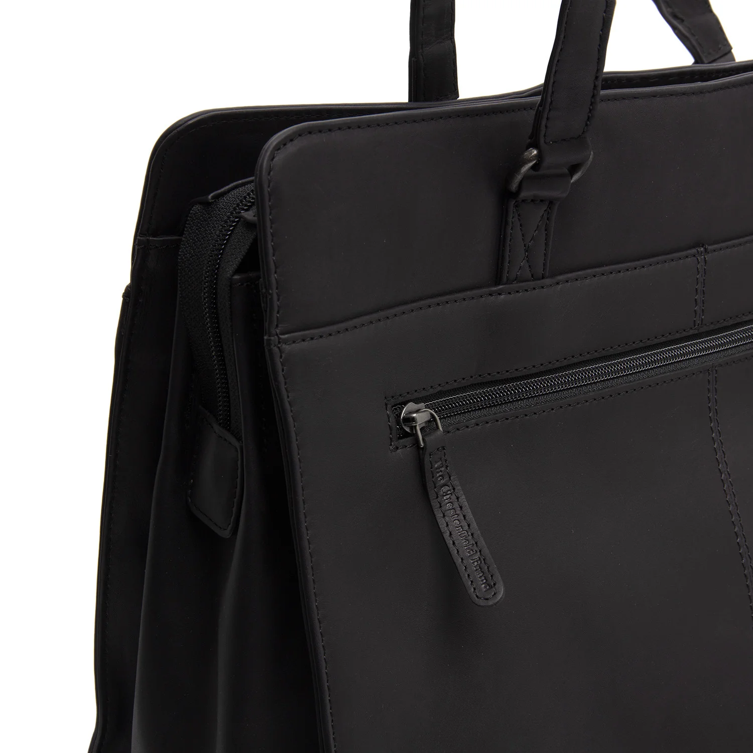 Leather Shoulder Bag Black Fidenza - Image 6
