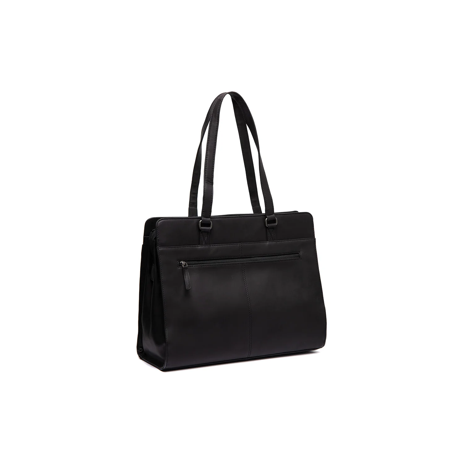 Leather Shoulder Bag Black Fidenza - Image 7